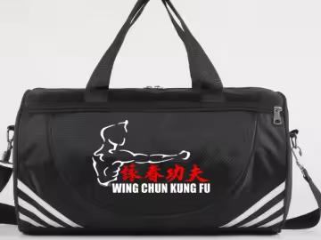 A kit bag useful for placing your gum shield, shin pads, focus mitts martial art shoes and groin guard. Be prepared for any class.