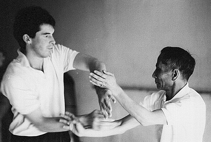 Grandmaster Ip Chun with James Sinclair Chi Sau