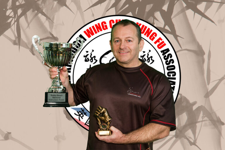 Kevin Oldman with the Bobby Beach Memorial Trophy.