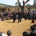 James Sinclair teaching in Hong Kong to a large outdoor audience at the 2nd World VTAA Conference. He was assisted by Master Mark Phillips of the London Wing Chun Academy. 2005