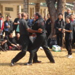 James Sinclair teaching in Hong Kong to a large outdoor audience at the 2nd World VTAA Conference. He was assisted by Master Mark Phillips of the London Wing Chun Academy. 2005