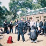 James Sinclair teaching in Hong Kong to a large outdoor audience at the 2nd World VTAA Conference. He was assisted by Master Mark Phillips of the London Wing Chun Academy. 2005.