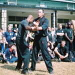 James Sinclair teaching in Hong Kong to a large outdoor audience at the 2nd World VTAA Conference. He was assisted by Master Mark Phillips of the London Wing Chun Academy. 2005
