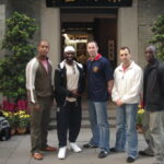 Outside of the Ip Man Tong in 2005. James met up wit his younger kung fu brother Master Abdul Malik of 'The Wing Chun School'.