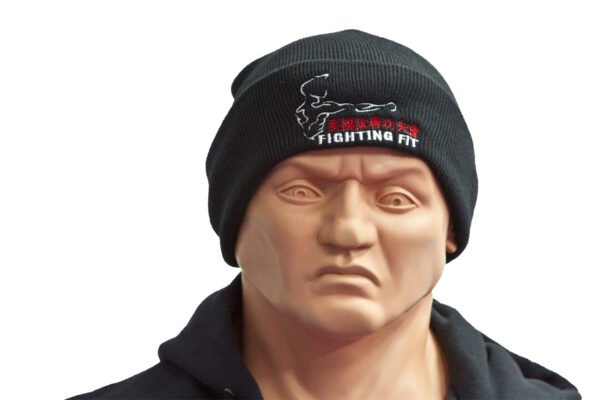 Wing Chun Beanie Hat with unique copyrighted UKWCKFA Fighting Fit logo.