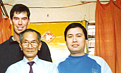 James Sinclair in January 1989 at the home of Grandmaster Ip Chun. They were great friends and had a good relationship.