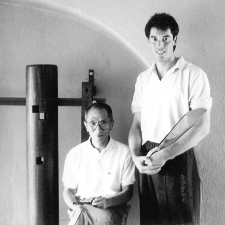 Wing Chun Grandmaster Ip Chun and James Sinclair. James formally completed the Art.